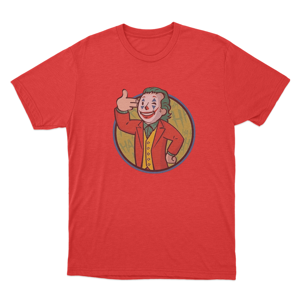 Cartoon Gypsy Crusader Joker Unisex T Shirt Red Cartoon Gypsy Crusader Joker Unisex T Shirt Red