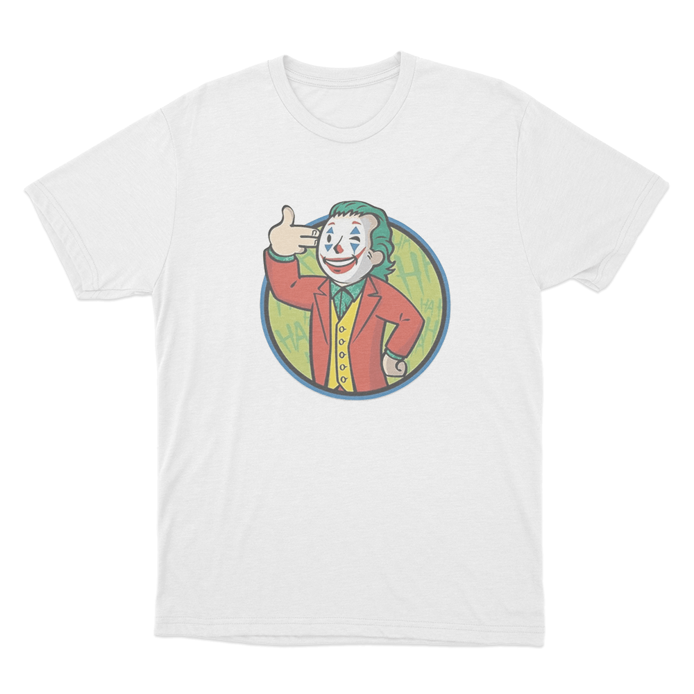 Cartoon Gypsy Crusader Joker Unisex T Shirt White Cartoon Gypsy Crusader Joker Unisex T Shirt White