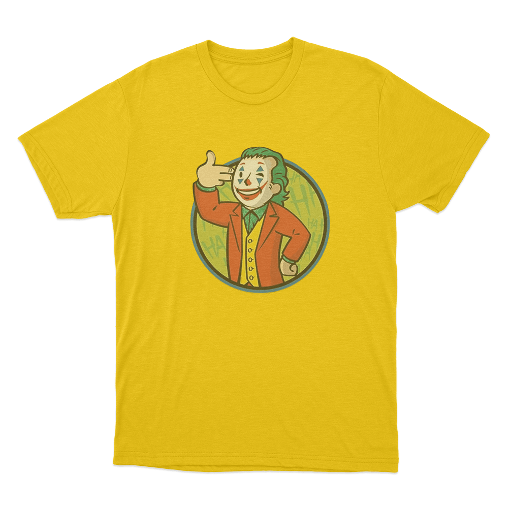 Cartoon Gypsy Crusader Joker Unisex T Shirt Yellow Cartoon Gypsy Crusader Joker Unisex T Shirt Yellow