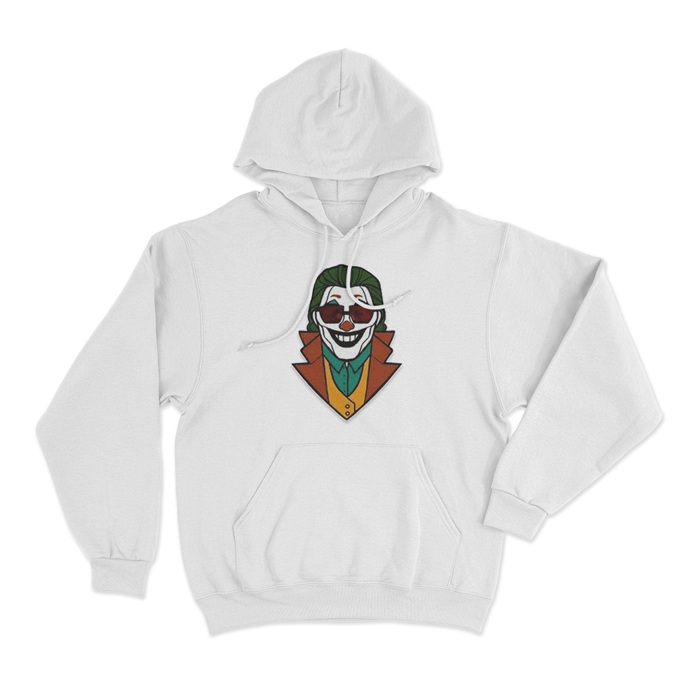 Gypsy Crusader Joker Logo Unisex Hoodie White Gypsy Crusader Joker Logo Unisex Hoodie White