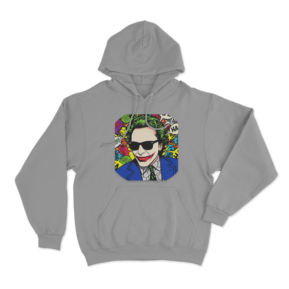 Gypsy Crusader Joker Pop Art Unisex Hoodie Grey Gypsy Crusader Joker Pop Art Unisex Hoodie Grey