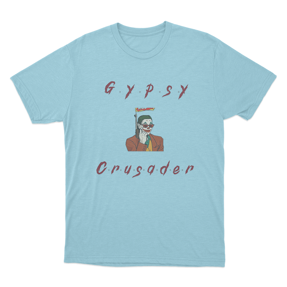 Gypsy Crusader Joker Unisex T Shirt Sky Blue Gypsy Crusader Joker Unisex T Shirt Sky Blue