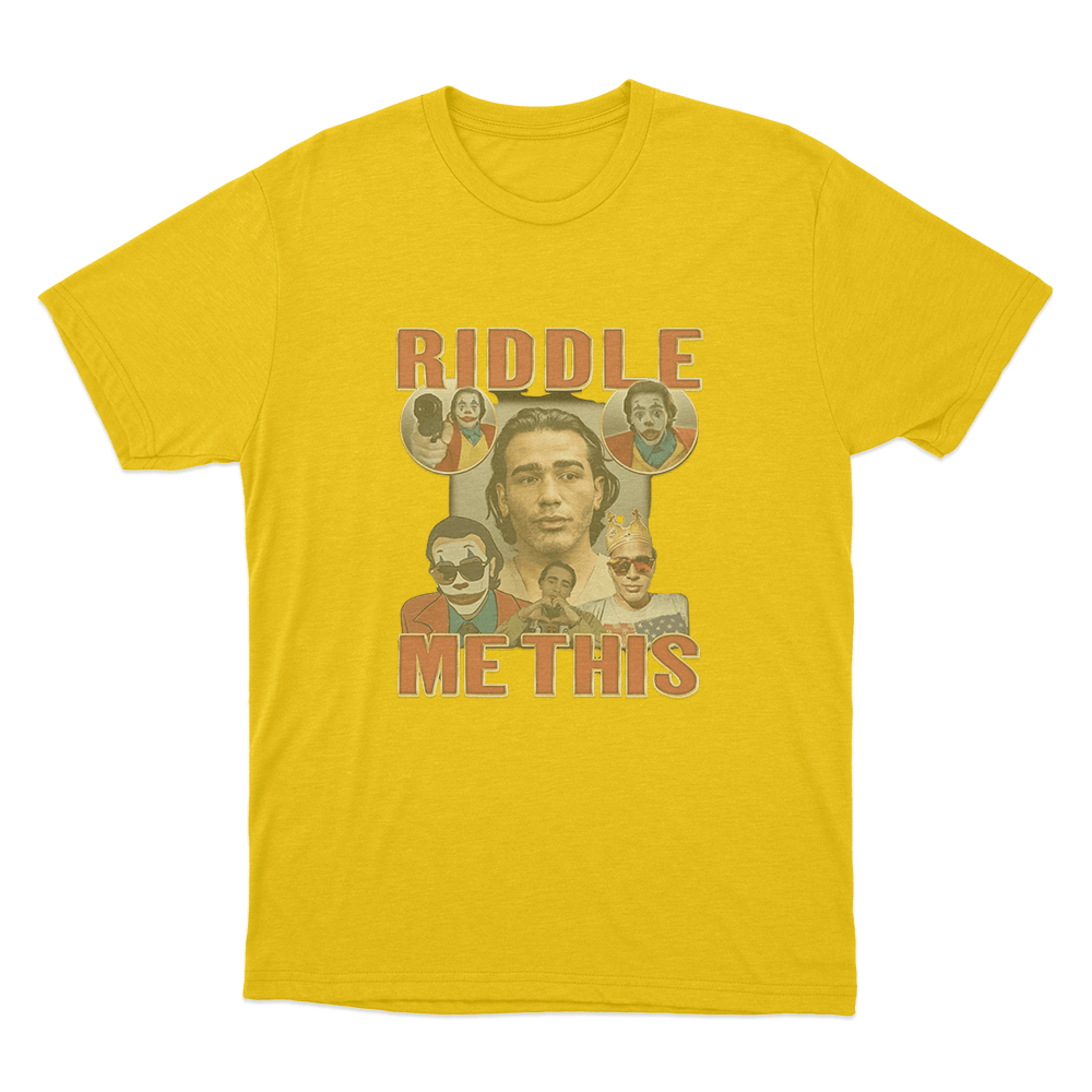 Gypsy Crusader Riddle Me This Unisex T Shirt Yellow Gypsy Crusader Riddle Me This Unisex T Shirt Yellow